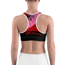 Load image into Gallery viewer, DC HONEY FLAG LOGO Sports bra (BLACK)
