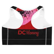 Load image into Gallery viewer, DC HONEY FLAG LOGO Sports bra (BLACK)
