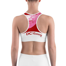 Load image into Gallery viewer, DC HONEY FLAG LOGO Sports bra (WHITE)
