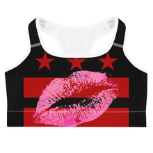 Load image into Gallery viewer, DC HONEY FLAG LOGO Sports bra (BLACK)
