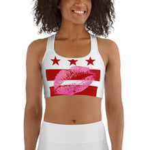 Load image into Gallery viewer, DC HONEY FLAG LOGO Sports bra (WHITE)
