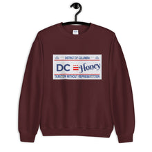 Load image into Gallery viewer, DC Honey License Plate Unisex Sweatshirt
