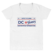 Load image into Gallery viewer, DC Honey License Plate Women&#39;s Casual V-Neck Shirt
