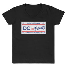 Load image into Gallery viewer, DC Honey License Plate Women&#39;s Casual V-Neck Shirt
