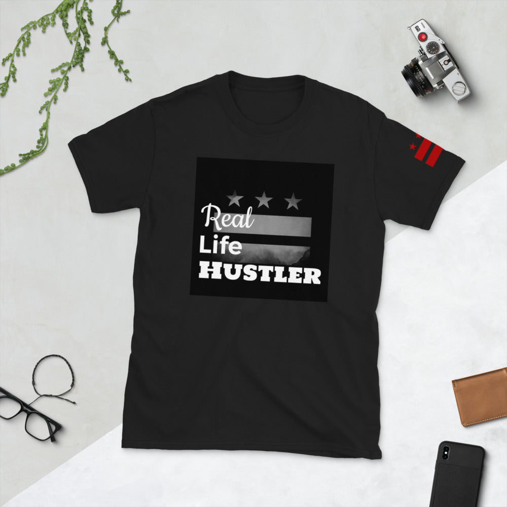 REAL LIFE HUSTLER -STONE Short-Sleeve Unisex T-Shirt