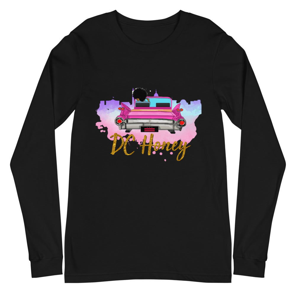 DC HONEY PINK CADILLAC Graphic Unisex Long Sleeve Tee