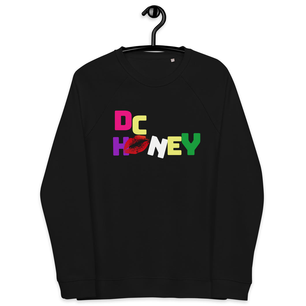 COLORFUL DC HONEY Unisex organic raglan sweatshirt