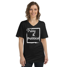 Load image into Gallery viewer, PRISSY and POLITICAL Unisex Short Sleeve V-Neck T-Shirt
