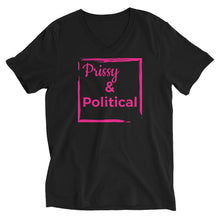 Load image into Gallery viewer, PRISSY and POLITICAL Unisex Short Sleeve V-Neck T-Shirt
