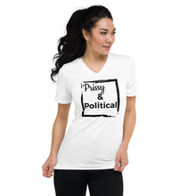 Load image into Gallery viewer, PRISSY and POLITICAL Unisex Short Sleeve V-Neck T-Shirt
