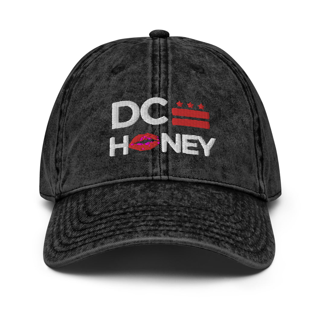 DC HONEY FLAG LOGO EMBROIDERED Vintage Cotton Twill Cap