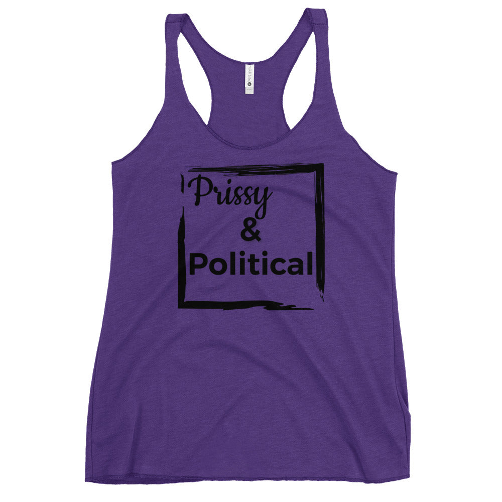 PRISSY and POLITICAL Women's Racerback Tank