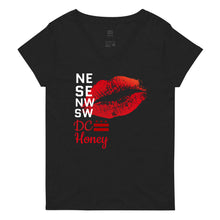 Load image into Gallery viewer, NSNS DC HONEY Women’s recycled v-neck t-shirt
