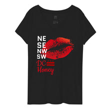 Load image into Gallery viewer, NSNS DC HONEY Women’s recycled v-neck t-shirt
